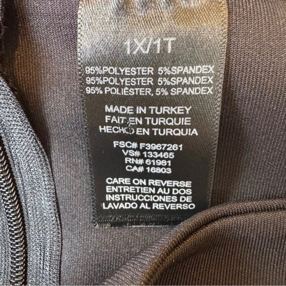 Lane Bryant black bodycon midi dress. Twisted neck with open yoke. Size 1X - Picture 8 of 15